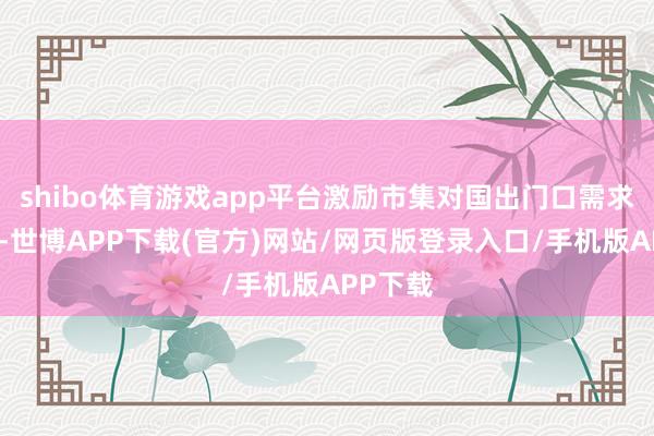 shibo体育游戏app平台激励市集对国出门口需求的担忧-世博APP下载(官方)网站/网页版登录入口/手机版APP下载
