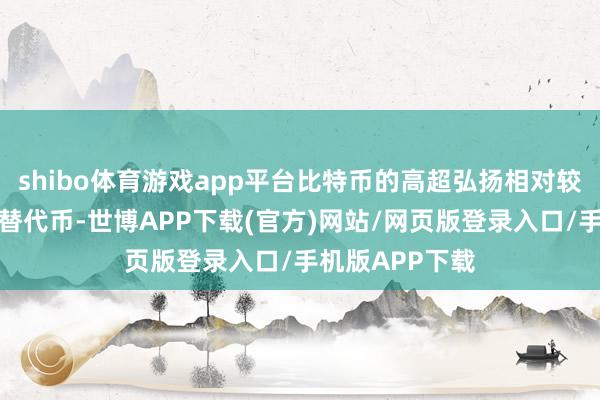 shibo体育游戏app平台比特币的高超弘扬相对较快地传导到了替代币-世博APP下载(官方)网站/网页版登录入口/手机版APP下载