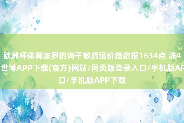 欧洲杯体育波罗的海干散货运价指数报1634点 涨4.88%-世博APP下载(官方)网站/网页版登录入口/手机版APP下载