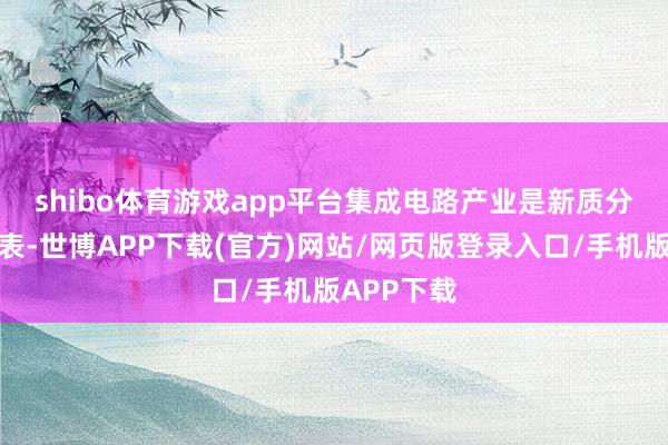 shibo体育游戏app平台　　集成电路产业是新质分娩力的代表-世博APP下载(官方)网站/网页版登录入口/手机版APP下载