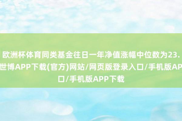 欧洲杯体育同类基金往日一年净值涨幅中位数为23.47%-世博APP下载(官方)网站/网页版登录入口/手机版APP下载