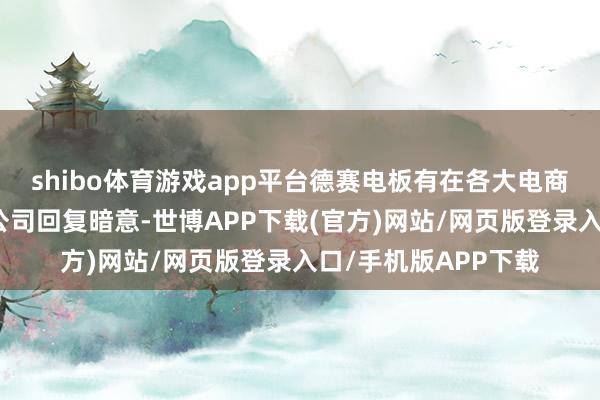 shibo体育游戏app平台德赛电板有在各大电商平台陶冶店铺吗？公司回复暗意-世博APP下载(官方)网站/网页版登录入口/手机版APP下载