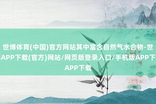 世博体育(中国)官方网站其中富含自然气水合物-世博APP下载(官方)网站/网页版登录入口/手机版APP下载