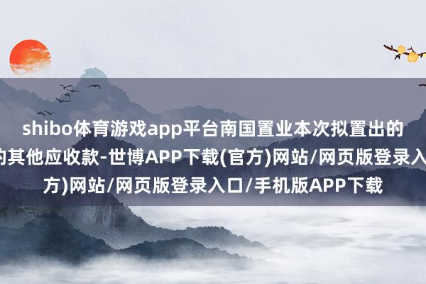 shibo体育游戏app平台南国置业本次拟置出的非股权金钱中包含的其他应收款-世博APP下载(官方)网站/网页版登录入口/手机版APP下载