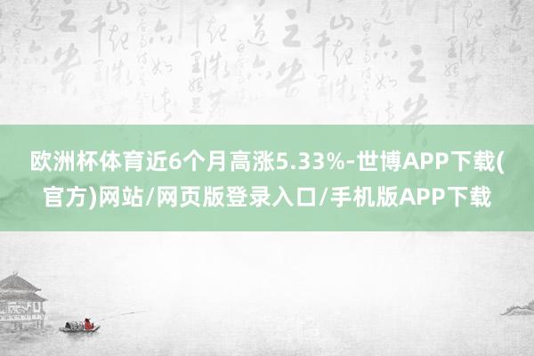 欧洲杯体育近6个月高涨5.33%-世博APP下载(官方)网站/网页版登录入口/手机版APP下载
