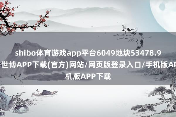 shibo体育游戏app平台6049地块53478.99㎡）-世博APP下载(官方)网站/网页版登录入口/手机版APP下载